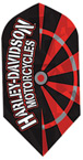 Harley-Davidson Red Dartboard Glitter Dart Flight