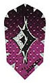 Clearance - GLD Purple, Black and Silver Dimplex 9357 Dart Flights