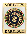 Soft-Tips "6 Dart Out" Award Pin