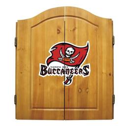 Click here to learn more about the Tampa Bay Buccaneers NFL Dart Cabinet With Darts and Dartboard.