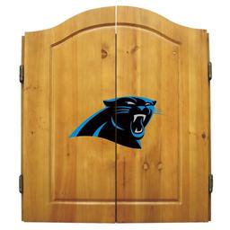 Click here to learn more about the Carolina Panthers NFL Dart Cabinet With Darts and Dartboard.