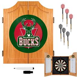 Click here to learn more about the Milwaukee Bucks NBA Wood Dart Cabinet Set.