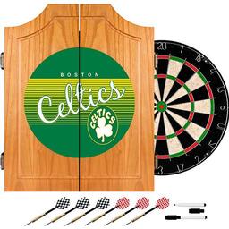 Click here to learn more about the Boston Celtics Hardwood Classics NBA Wood Dart Cabinet Set.
