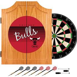 Click here to learn more about the Chicago Bulls Hardwood Classics NBA Wood Dart Cabinet Set.