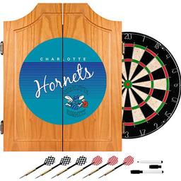 Click here to learn more about the Charlotte Hornets Hardwood Classics NBA Wood Dart Cabinet.