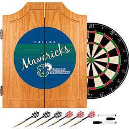 Click here to learn more about the Dallas Mavericks Hardwood Classics NBA Wood Dart Cabinet.