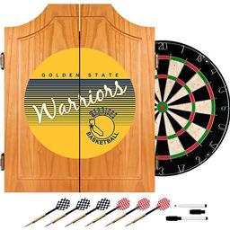 Click here to learn more about the Golden State Warrior Hardwood Classics NBA Wood Dart Cabinet.