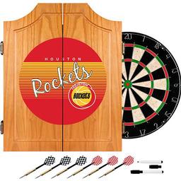 Click here to learn more about the Houston Rockets Hardwood Classics NBA Wood Dart Cabinet.
