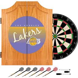 Click here to learn more about the Los Angeles Lakers Hardwood Classics NBA Wood Dart Cabinet.