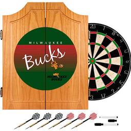 Click here to learn more about the Milwaukee Bucks Hardwood Classics NBA Wood Dart Cabinet.