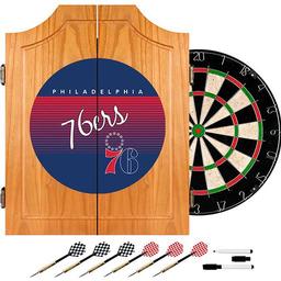 Click here to learn more about the Philadelphia 76ers Hardwood Classics NBA Wood Dart Cabinet.