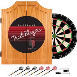 Click here to learn more about the Portland Trail Blazers Hardwood Classics NBA Wood Dart Cabinet.