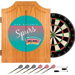 Click here to learn more about the San Antonio Spurs Hardwood Classics NBA Wood Dart Cabinet.
