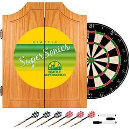 Click here to learn more about the Seattle Super Sonics Hardwood Classics NBA Wood Dart Cabinet.