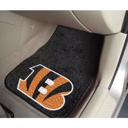 Cincinnati Bengals 2-piece Carpeted Car Mats 17"x27"