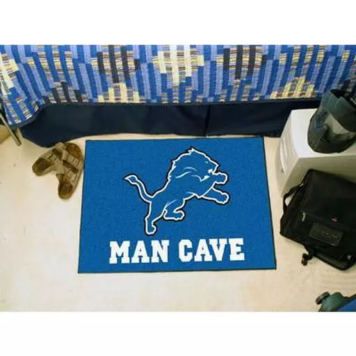 Detroit Lions Man Cave Starter Rug 19"x30"