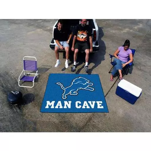 Detroit Lions Man Cave Tailgater Rug 5''x6''