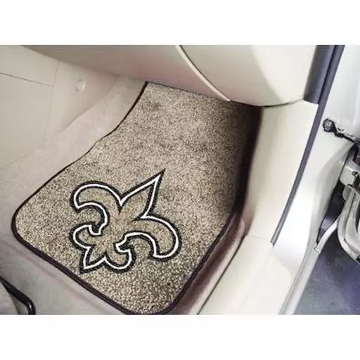 New Orleans Saints 2-piece Carpeted Car Mats 17"x27"