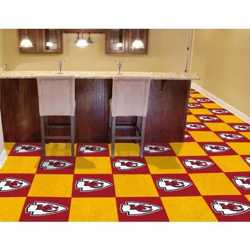 Kansas City Chiefs Carpet Tiles 18"x18" tiles