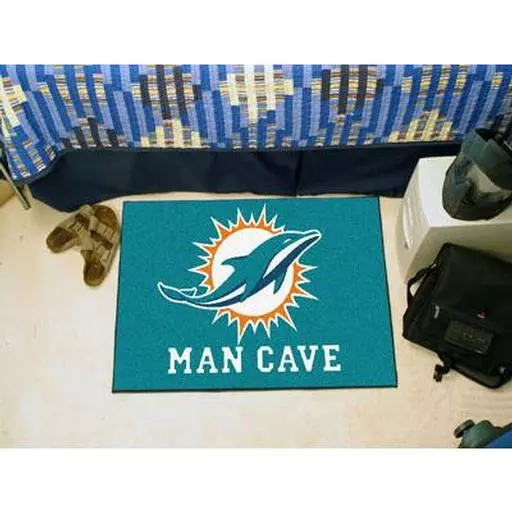 Miami Dolphins Man Cave Starter Rug 19"x30"