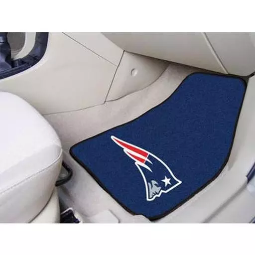 New England Patriots 2-piece Carpeted Car Mats 17"x27"