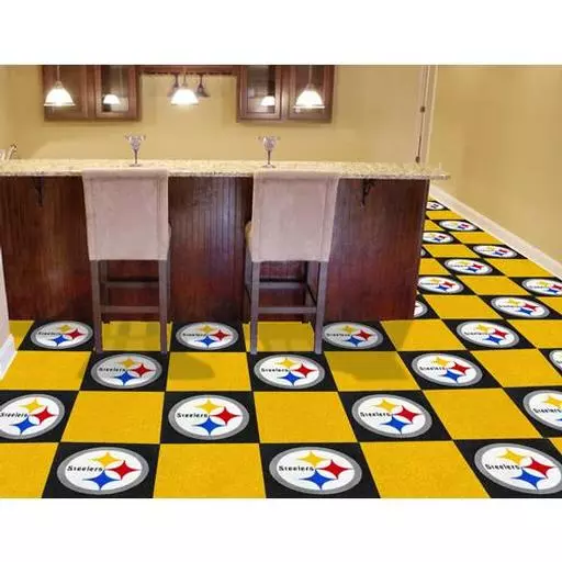 Pittsburgh Steelers Carpet Tiles 18"x18" tiles