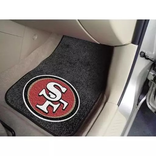 San Francisco 49ers 2-piece Carpeted Car Mats 17"x27"