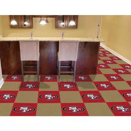 San Francisco 49ers Carpet Tiles 18"x18" tiles