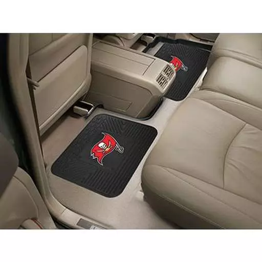Tampa Bay Buccaneers Backseat Utility Mats 2 Pack 14"x17"