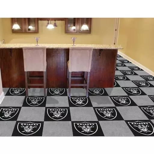 Oakland Raiders Carpet Tiles 18"x18" tiles