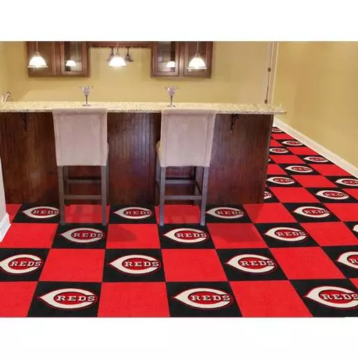 Cincinnati Reds Carpet Tiles 18"x18" tiles