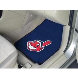 Click here to learn more about the Cleveland Indians 2-piece Carpeted Car Mats 17"x27".
