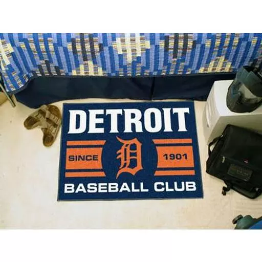  Tigers Baseball Club Starter Rug 19"x30"