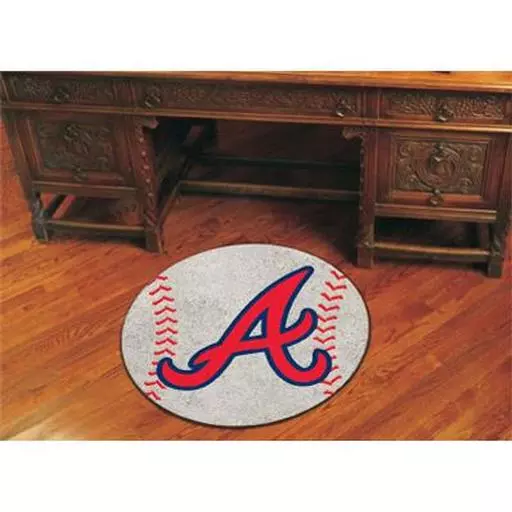 Atlanta Braves Baseball Mat 27" diameter