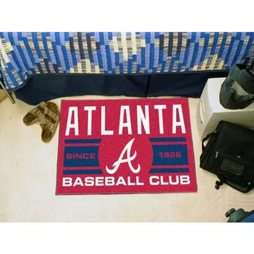 a Braves Baseball Club Starter Rug 19"x30"