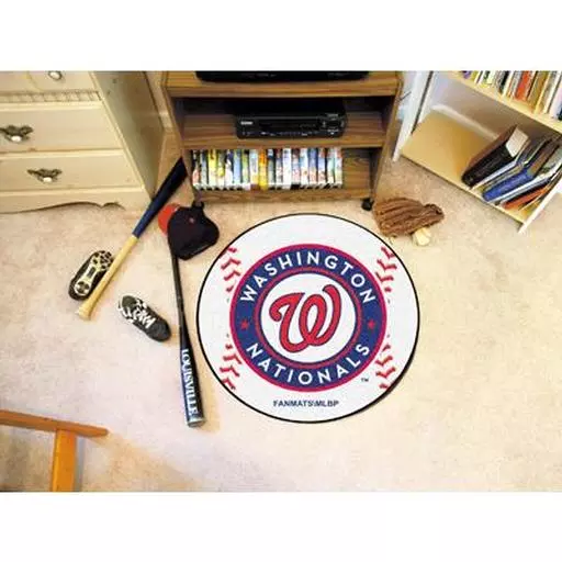 Washington Nationals Baseball Mat 27" diameter