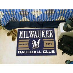 FANMATS 18474 Milwaukee Brewers Baseball Club Starter Rug