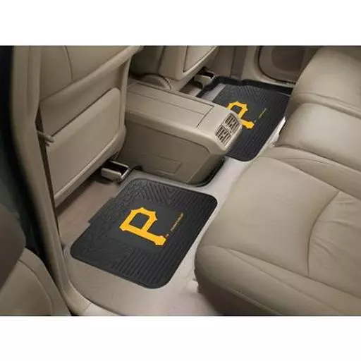 Pittsburgh Pirates Backseat Utility Mats 2 Pack 14"x17"