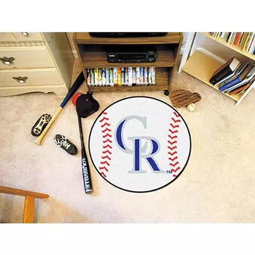 Colorado Rockies Baseball Mat 27" diameter