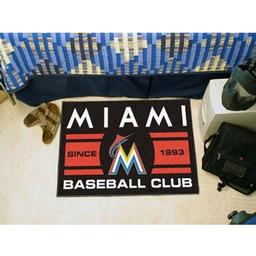 Click here to learn more about the a Marlins Baseball Club Starter Rug 19"x30".