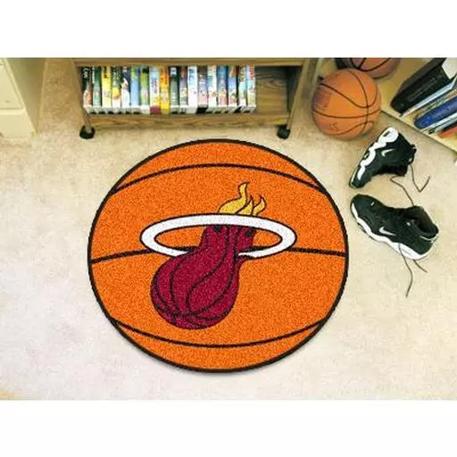 Miami Heat Basketball Mat 27" diameter
