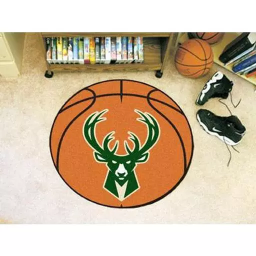 Milwaukee Bucks Basketball Mat 27" diameter