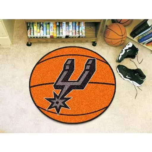 San Antonio Spurs Basketball Mat 27" diameter