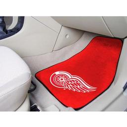 Click here to learn more about the Detroit Red Wings 2-pc Printed Carpet Car Mats 17"x27".