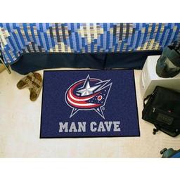 Click here to learn more about the Columbus Blue Jackets Man Cave Starter Rug 19"x30".