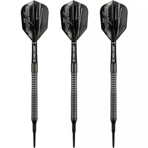 Phil Taylor Power 8Zero Black Titanium 80% Tungsten Soft Tip Darts