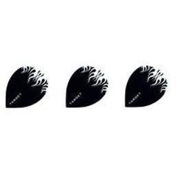 Click here to learn more about the Target Darts Pro 100 Flights Black with White Flames Pear.