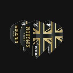 Click here to learn more about the Winmau Rhino Extra Thick Standard United Kingdom Flag Black & Gold Flights.