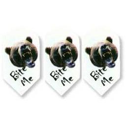 Click here to learn more about the Bottelsen "Bite Me" Bear Cole Cracker Dart Flight.