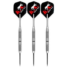 Click here to learn more about the Bottelsen Kick Ass 90% Tungsten Fixed Point Coarse Knurl Steel Tip Darts.